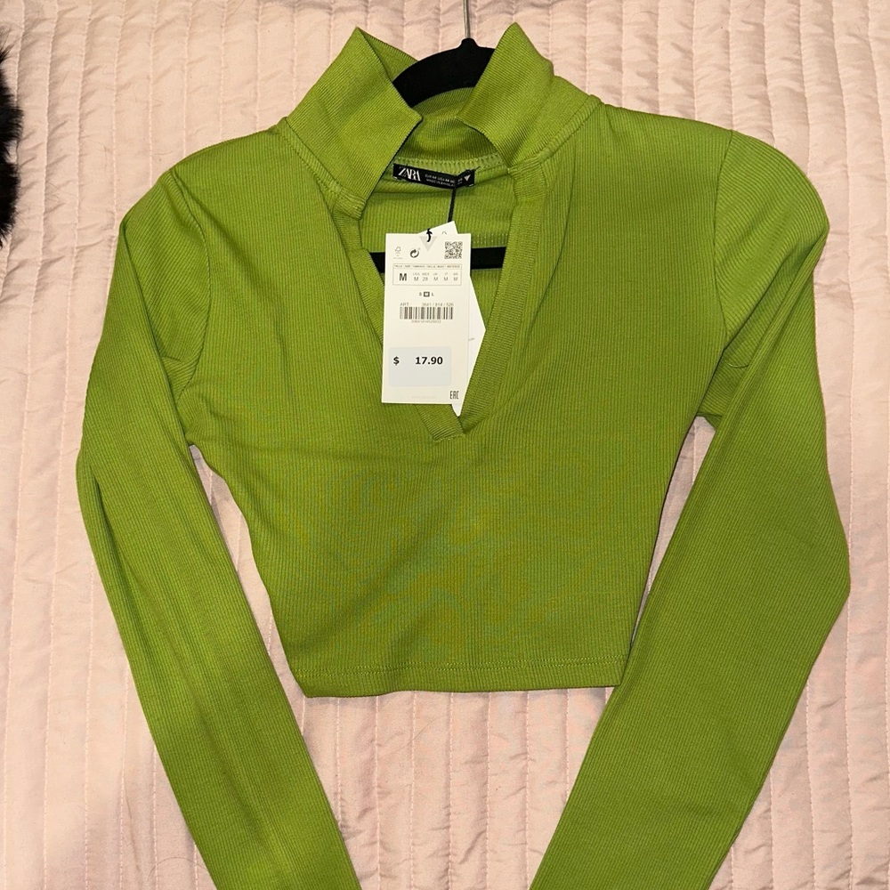 Zara long sleeve green